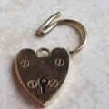 Plain Heart Shaped Padlock in 9ct Gold