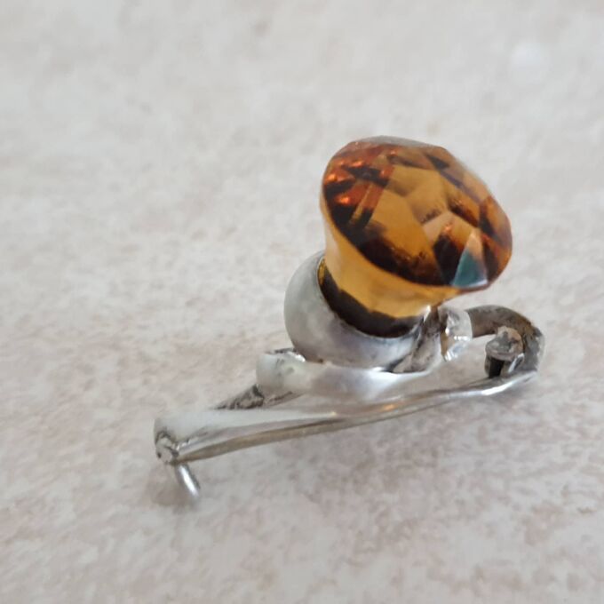 Charles Horner Style Thistle Brooch in Sterling Silver