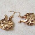 Bold Ornate Gypsy Earrings in 9ct Gold