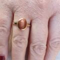 Cabochon Goldstone Signet Ring in 9ct Gold,  a UK N 1/2 or a US 7 1/4.
