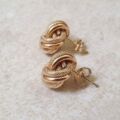 Bold Knot Stud Earrings in 9ct Gold.
