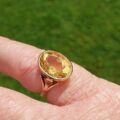 Oval Citrine Ring in 9ct Gold, a UK E or a US 2 1/2