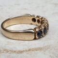 Blue Sapphire Stacking Eternity Band in 9ct Gold,  a UK K 1/2 or a US 5 3/4.