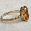 Vibrant Citrine Solitaire Ring in 9ct Gold, a UK L or a US 6.