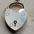 Large Simple Heart Padlock in 9ct Gold