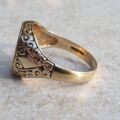 Big Ornate Signet Ring in 9ct Gold, a UK size V or a US 11.