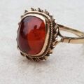Garnet Cabochon Ring in 9ct Gold, a UK M – M 1/2 or a US 6 1/2.