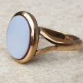 Sardonyx Solitaire Ring in 9ct Gold,  a UK P or a US 7 3/4.