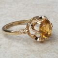 Citrine Solitaire Ring in 9ct Gold, a UK O or a US 7 1/2.