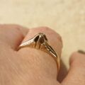Diamond Solitaire Ring in 10K Gold,  a UK N or a US 7.