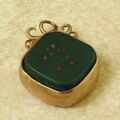 Antique Bloodstone Fob in 9ct Gold