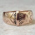 Antique Buckle or Belt Style Ring in 9ct Gold, a UK O 1/2 or a US 7 1/2