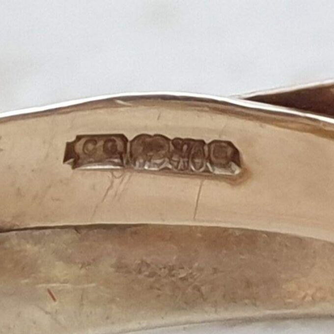 Gemset Three Colour Russian Wedding Ring in 9ct Gold.