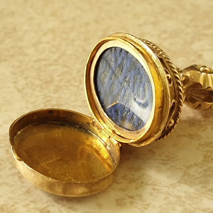 Unusual Opening Frame  Locket Fob Pendant in 9ct Gold
