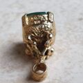 Chrysoprase Fob Pendant in 9ct Gold