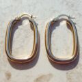 Squared Hoop Earrings in 9ct Gold