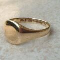 Classic Plain Signet Ring in 9ct Gold, a UK S or a a US 9 1/4