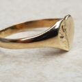 Sale – Heart Signet Ring in 9ct Gold, a UK O 1/2 or a US 7 1/2.