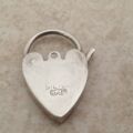 Vintage Plain Heart Padlock in Silver