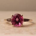 Pink Sapphire Ring in 9ct Gold, a UK R or a US 9.