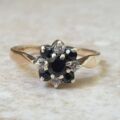 Sapphire and Diamond Ring in 9ct Gold, a UK J 1/2 or a US 5 1/4