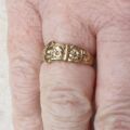 Flower Buckle Ring in 9ct Gold, a UK J 1/2 or a US 5 1/4