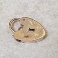 Engraved Front Small Padlock in 9ct Gold