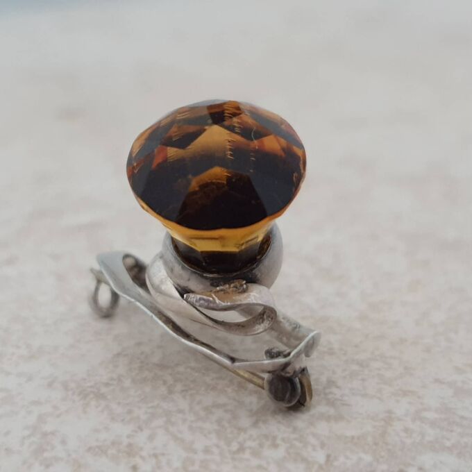 Charles Horner Style Thistle Brooch in Sterling Silver