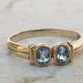 Torque Style Topaz Ring in 9ct Gold,  a UK M or a US 6 1/2.