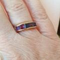 Iolite, Tourmaline and Amethyst Ring in 9ct Gold.
