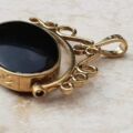 Carnelian and Onyx Spinner Fob in 9ct Gold