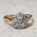 Diamond Set Daisy Cluster Ring in 18ct Gold