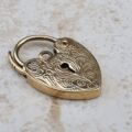Engraved Heart Padlock in 9ct Yellow Gold