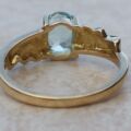 Oval Sky Blue Topaz Solitaire Ring in 9ct Gold, a UK J or a US 5.