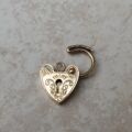 Tiny Heart Padlock in 9ct Gold