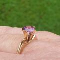 Synthetic Purple Sapphire Ring in 9ct gold.