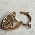 Incredibly Detailed Edwardian Heart Padlock in 9ct Gold