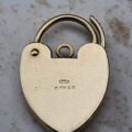Engraved Heart Padlock in 9ct Yellow Gold