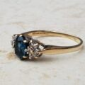 Sale – London Blue Topaz and Diamond Ring in 9ct Gold, a UK N 1/2 or a US 7 1/4.