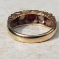 Five Stone Opal and Garnet 9ct Gold Ring, a UK K 1/2 or a US size 5 3/4.