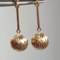 Glitterball Drop Earrings in 9ct Gold