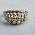 Bombe Ring in 9ct Gold, a UK O or a US 7 1/2