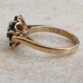 Sapphire and Diamond Cluster Ring in 9ct Gold, a UK J 1/2 or a US 5 1/4