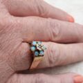 Opal and Diamond Cluster Ring in 9ct Yellow Gold, a UK M or a US 6 1/4.