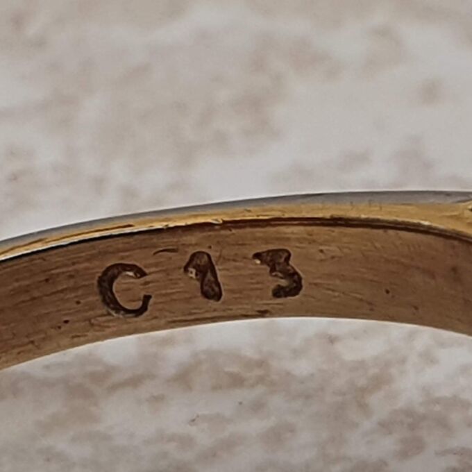 Sapphire and Diamond Cluster Ring in 9ct Gold, a UK J 1/2 or a US 5 1/4