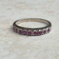 Ruby Half Eternity Stacking Band in 18ct White Gold