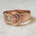 Antique Buckle Ring in 9ct Rose Gold.