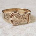 Simple Buckle Ring in 9ct Gold, a UK Q or a US 8 1/2