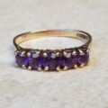 Vibrant Amethyst Stackable Ring in 9ct Gold, a UK O or a US 7 1/2.
