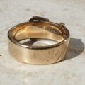 Buckle Ring in 9ct Gold,  a UK K 1/2 or a US 5 3/4.